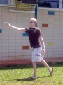 Stephen Throws a Horseshoe